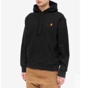 Толстовка Carhartt WIP Hooded American Script Sweat I028279-89XX | Black фото 2