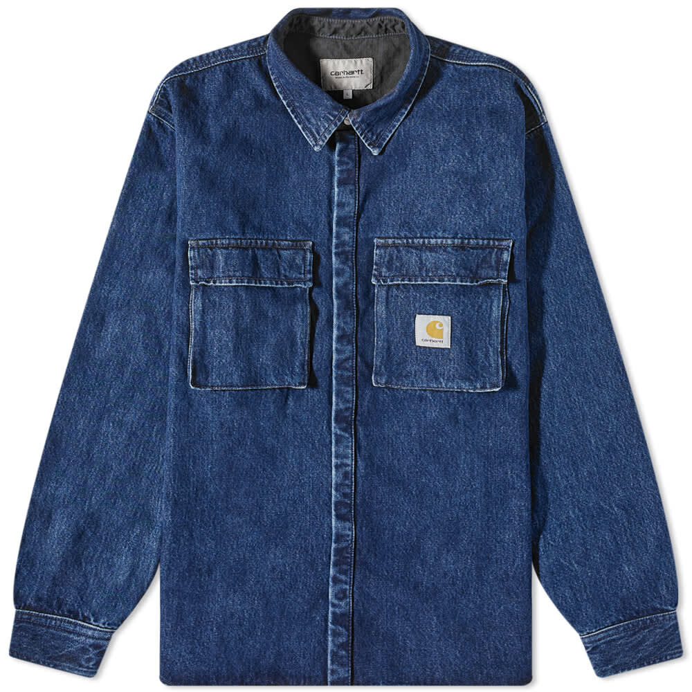 Рубашка Carhartt WIP Weldon Denim Shirt I031928-8906 | Black Stone Washed фото 1