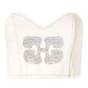 Футболка GANNI Sparkle Denim Top J1204-115 | Vanilla Ice фото 1