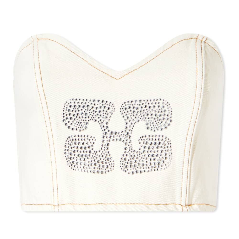 Футболка GANNI Sparkle Denim Top J1204-115 | Vanilla Ice фото 1