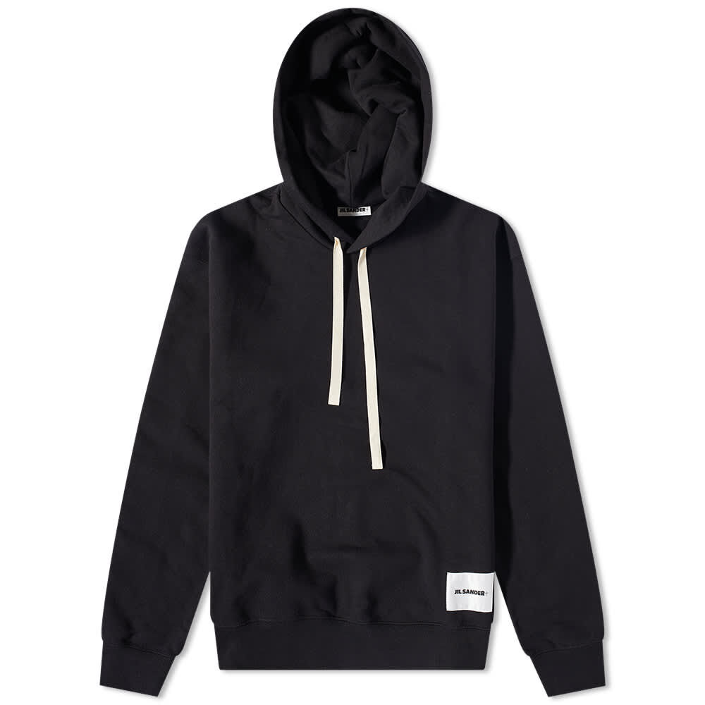 Толстовка Jil Sander Plus Logo Patch Popover Hoody J47GU0105-J20039-001 | Black фото 1