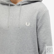 Толстовка Fred Perry Small Logo Popover Hoody M2643-R49 | Steel Marl фото 2