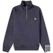 Толстовка Paul Smith Zebra Half Zip Sweat M2R-168T-KZEBRA-49 | Blue фото 1