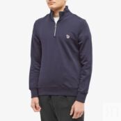 Толстовка Paul Smith Zebra Half Zip Sweat M2R-168T-KZEBRA-49 | Blue фото 3