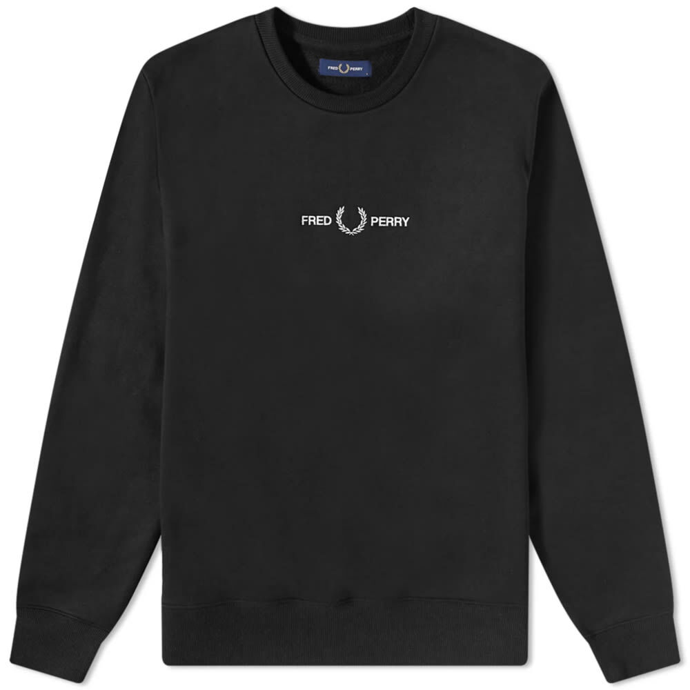 Толстовка Fred Perry Embroidered Sweat M4727-102 | Black фото 1