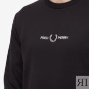 Толстовка Fred Perry Embroidered Sweat M4727-102 | Black фото 2