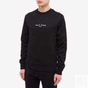 Толстовка Fred Perry Embroidered Sweat M4727-102 | Black фото 3