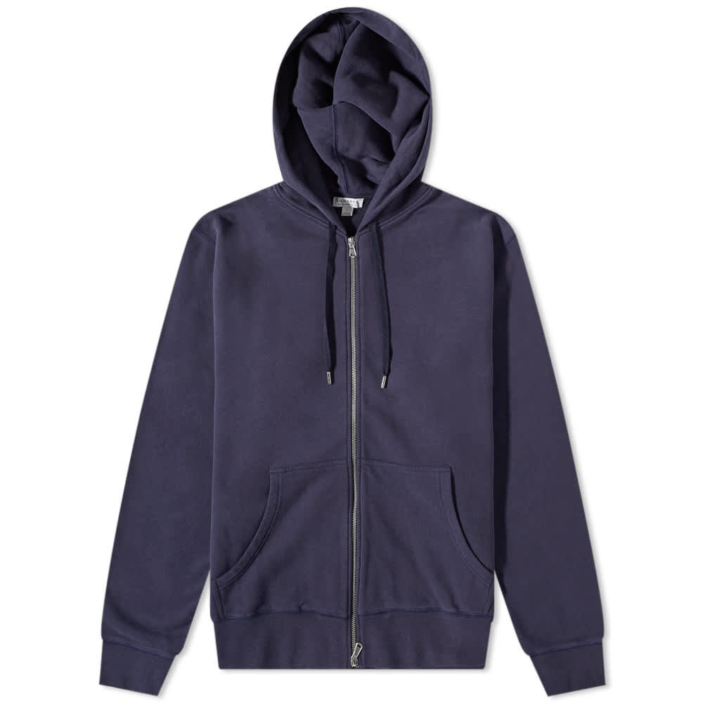 Толстовка Sunspel Loopback Zip Hoody MHOD1517-buaa | Navy фото 1