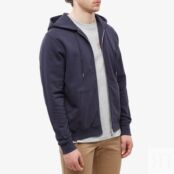 Толстовка Sunspel Loopback Zip Hoody MHOD1517-buaa | Navy фото 3