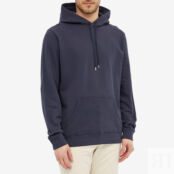 Толстовка Sunspel Loopback Overhead Hoody MHOD1525-BUAA | Navy фото 2