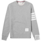 Толстовка Thom Browne Engineered Stripe Crew Sweat MJT021H-00535-068 | Light Grey фото 1