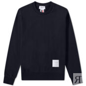 Толстовка Thom Browne Grosgrain Loopback Crew Sweat MJT085A-03377-415 | Navy фото 1