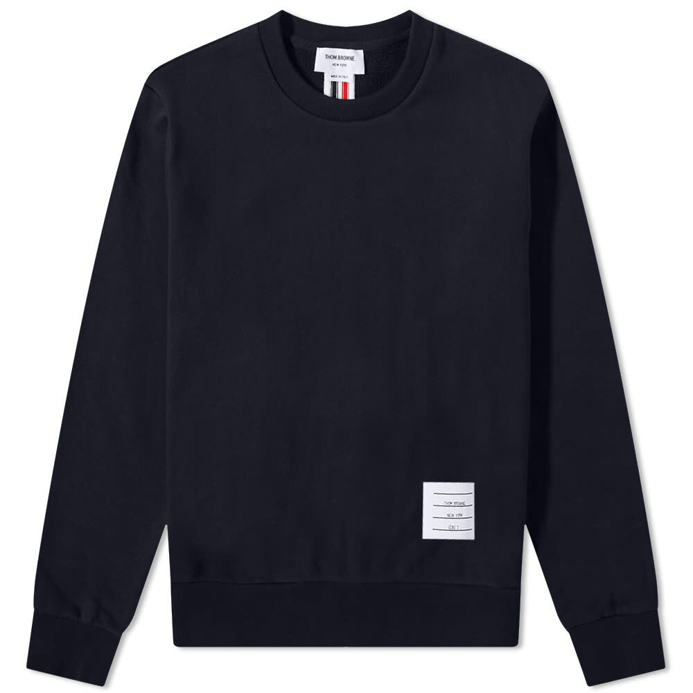 Толстовка Thom Browne Grosgrain Loopback Crew Sweat MJT085A-03377-415 | Navy фото 1