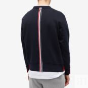 Толстовка Thom Browne Grosgrain Loopback Crew Sweat MJT085A-03377-415 | Navy фото 4