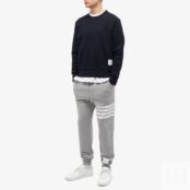 Толстовка Thom Browne Grosgrain Loopback Crew Sweat MJT085A-03377-415 | Navy фото 5