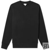 Толстовка Sunspel Loopback Sweat Top MSWE1516-BKAA | Black фото 1