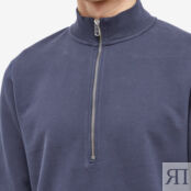 Толстовка Sunspel Quarter Zip Sweat MSWE1546-BUAA | Navy фото 2