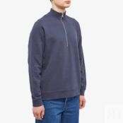 Толстовка Sunspel Quarter Zip Sweat MSWE1546-BUAA | Navy фото 3