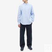 Рубашка Norse Projects Algot Oxford Monogram Button Down Shirt N40-0605-7105 | Pale Blue фото 5