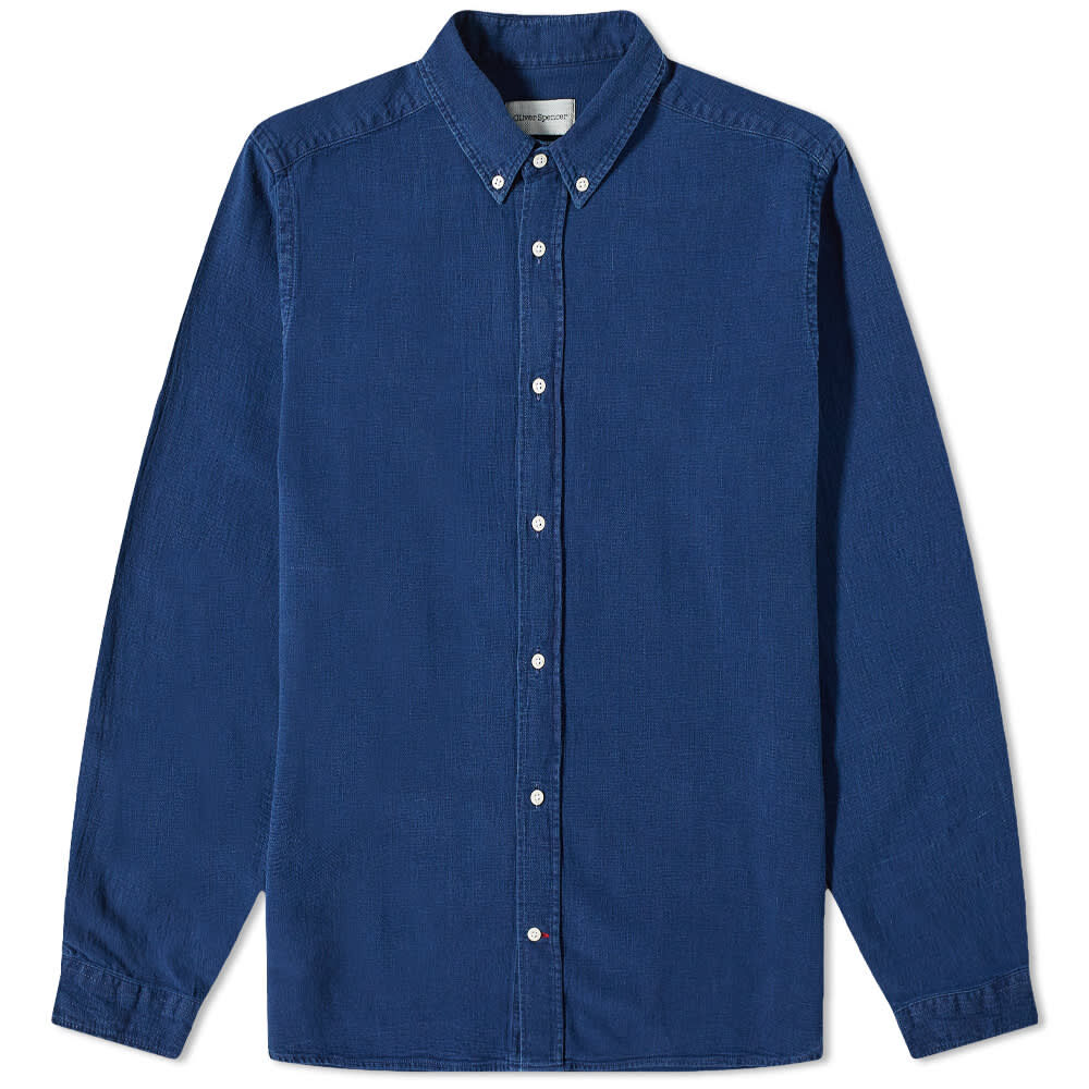 Рубашка Oliver Spencer Brook Shirt OSMS162-KIL01INR | Indigo Rinse фото 1