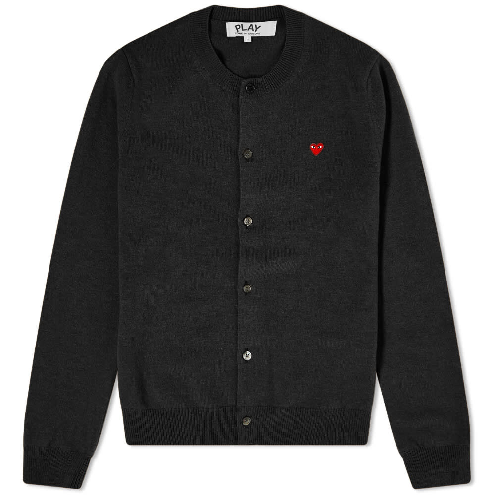 Джемпер Comme de Garcons Play Women's Small Heart Button Front Cardi P1N079-BK | Black фото 1