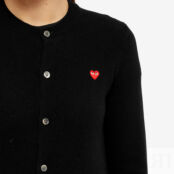 Джемпер Comme de Garcons Play Women's Small Heart Button Front Cardi P1N079-BK | Black фото 5