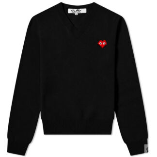 Джемпер Comme des Garçons Play Invader Heart V-Neck Pullover