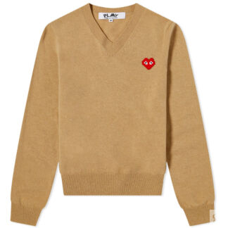 Джемпер Comme des Garçons Play Invader Heart V-Neck Pullover