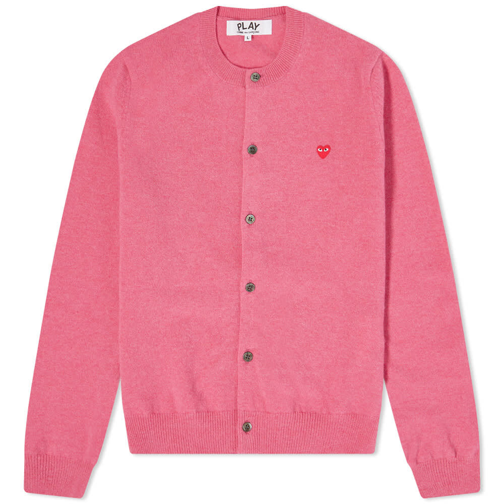 Джемпер Comme de Garcons Play Women's Small Heart Button Front Cardi P1N079-PK | Pink фото 1