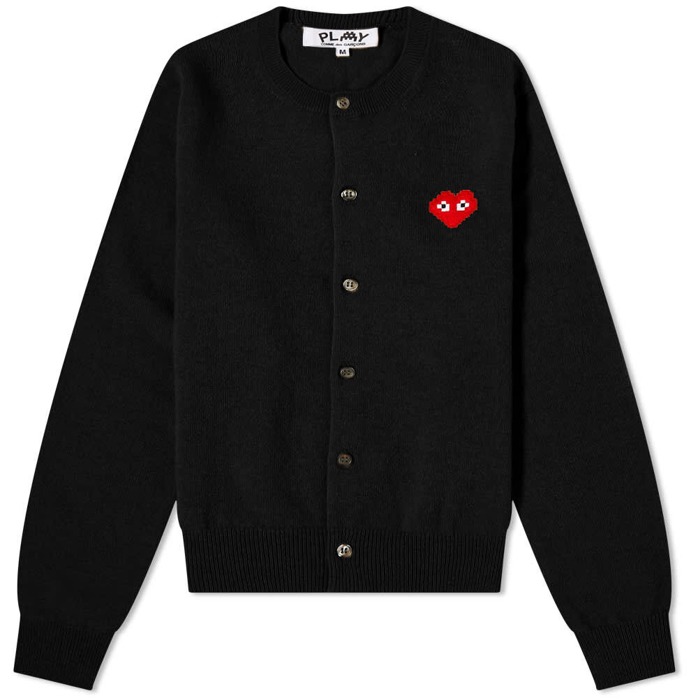 Джемпер Comme des Garçons Play Invader Heart Cardigan P1N083-BK | Black фото 1