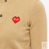 Джемпер Comme des Garçons Play Invader Heart Cardigan P1N083-CML | Camel фото 3