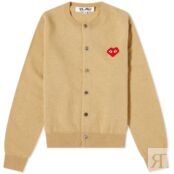 Джемпер Comme des Garçons Play Invader Heart Cardigan P1N083-CML | Camel фото 5