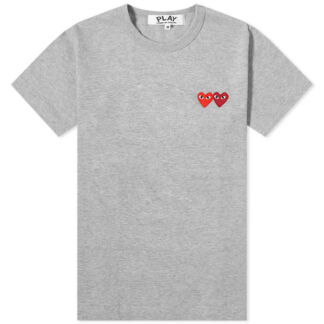 Футболка Comme des Garcons Play Women's Double Heart Logo Tee