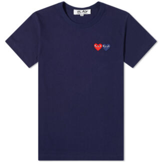 Футболка Comme des Garcons Play Women's Double Heart Logo Tee