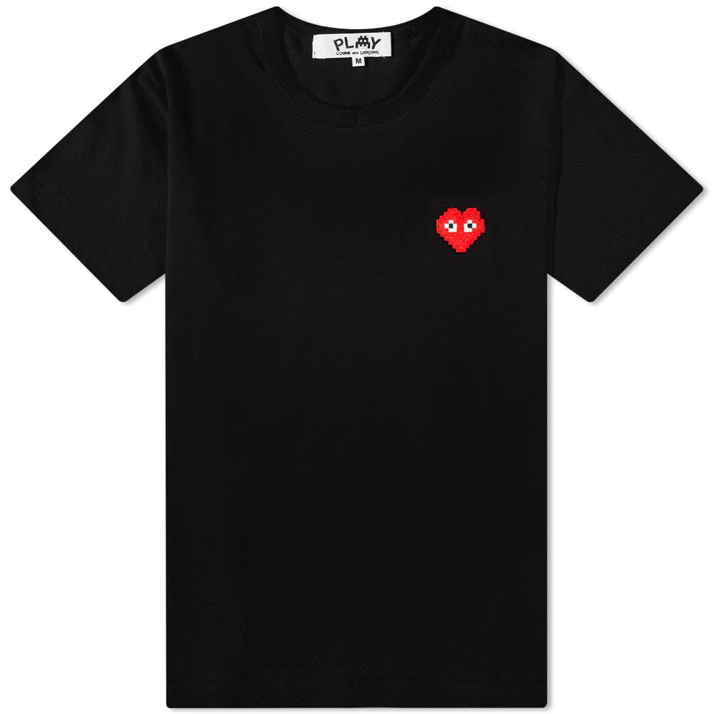 Футболка Comme des Garçons Play Invader Heart Tee P1T321-BK | Black фото 1