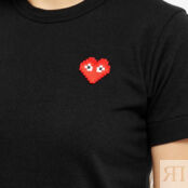 Футболка Comme des Garçons Play Invader Heart Tee P1T321-BK | Black фото 4