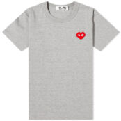 Футболка Comme des Garçons Play Invader Heart Tee P1T321-GY | Grey фото 1