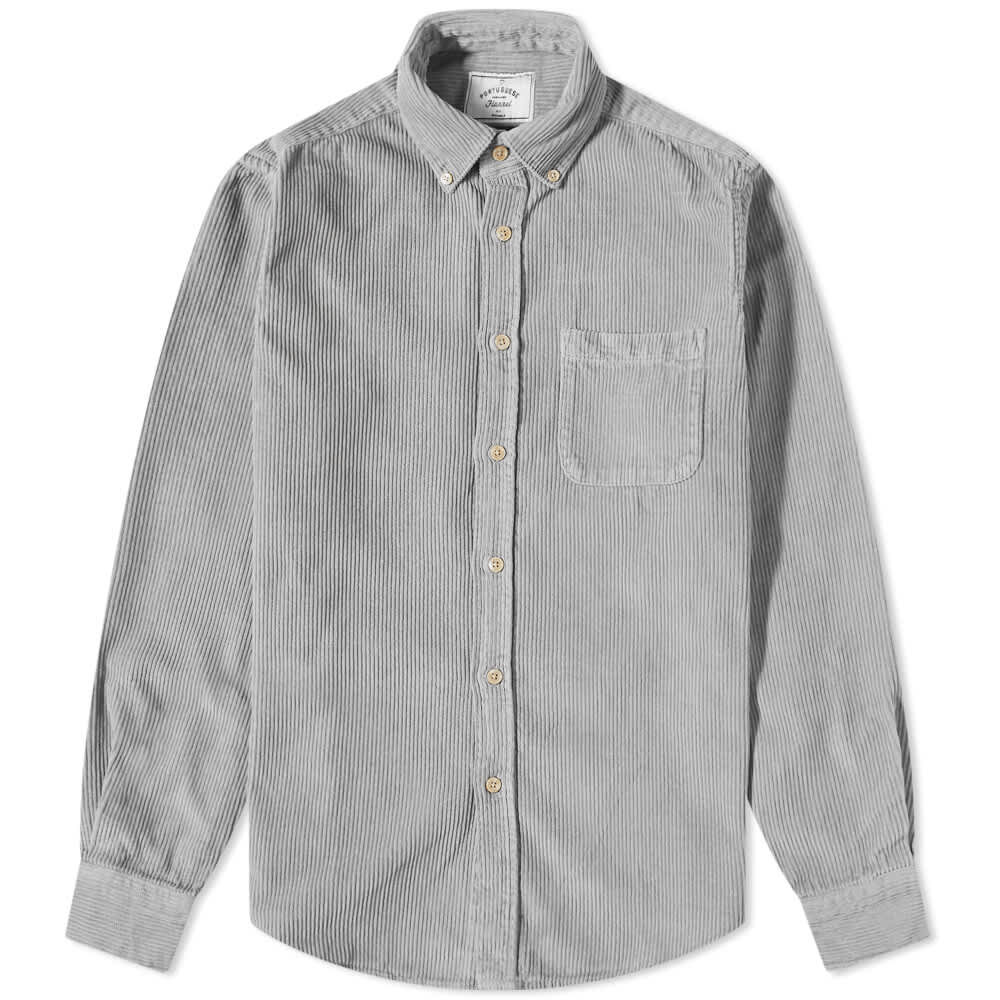 Рубашка Portuguese Flannel Lobo Button Down Corduroy Shirt PF-LBOBDCRDS-GRY | Grey фото 1