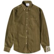 Рубашка Portuguese Flannel Lobo Button Down Corduroy Shirt PF-LBOBDCRDS-OLV | Olive фото 1