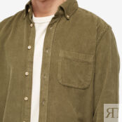 Рубашка Portuguese Flannel Lobo Button Down Corduroy Shirt PF-LBOBDCRDS-OLV | Olive фото 5