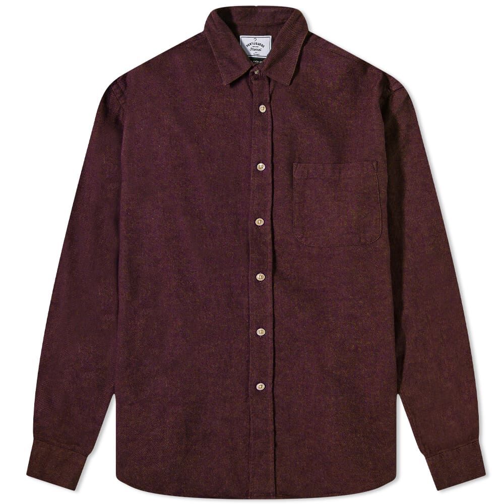 Рубашка Portuguese Flannel Teca Flannel Shirt PF-TCAFLNS-BDX | Bordeaux фото 1