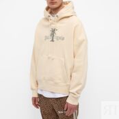 Толстовка Palm Angels Sunset Palms Popover Hoody PMBB058S22FLE0120110 | White & Black фото 3