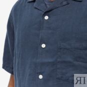 Рубашка Portuguese Flannel Linen Camp Vacation Shirt SS23-0100NVY | Navy фото 2