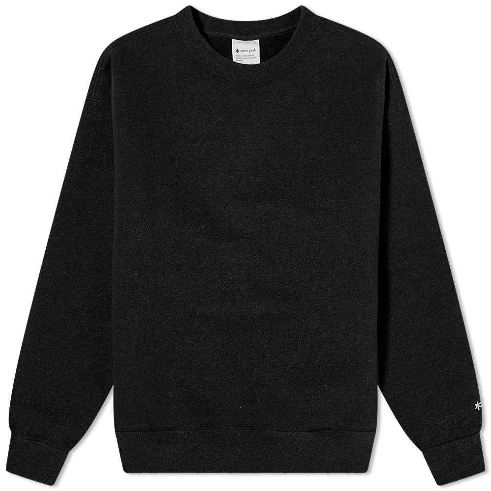 Толстовка Snow Peak Recycled Cotton Crew Neck Sweat SW-22SU401-BK | Black фото 1