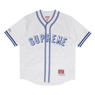 Бейсбольное джерси Supreme x Mitchell & Ness Satin, белый