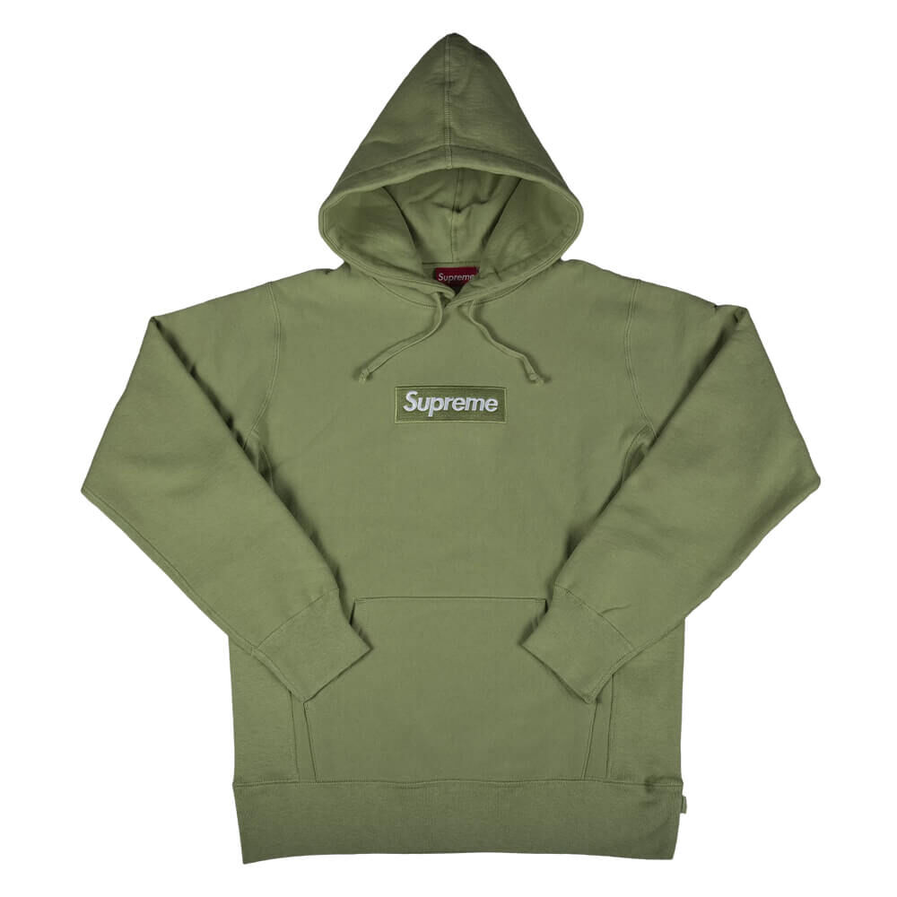 Толстовка Supreme Box Logo Hooded, зелёный FW16SW6 SAGE | Green фото 1