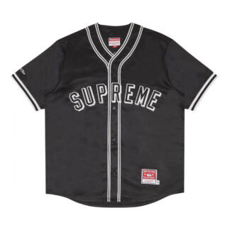 Бейсбольное джерси Supreme x Mitchell & Ness Satin, чёрный