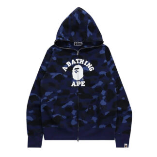 Толстовка Bape Color Camo College Full, синий