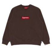 Толстовка Supreme Box Logo Crewneck, коричневый