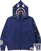 Толстовка Bape Color Camo Giant Shark Loose Fit Full Zip, синий 1I30 115 018 NAVY | Blue фото 1